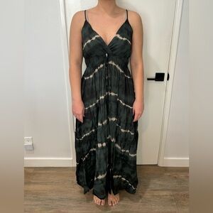 YFB Tie Dye Style Maxi Dress with Bead Accents